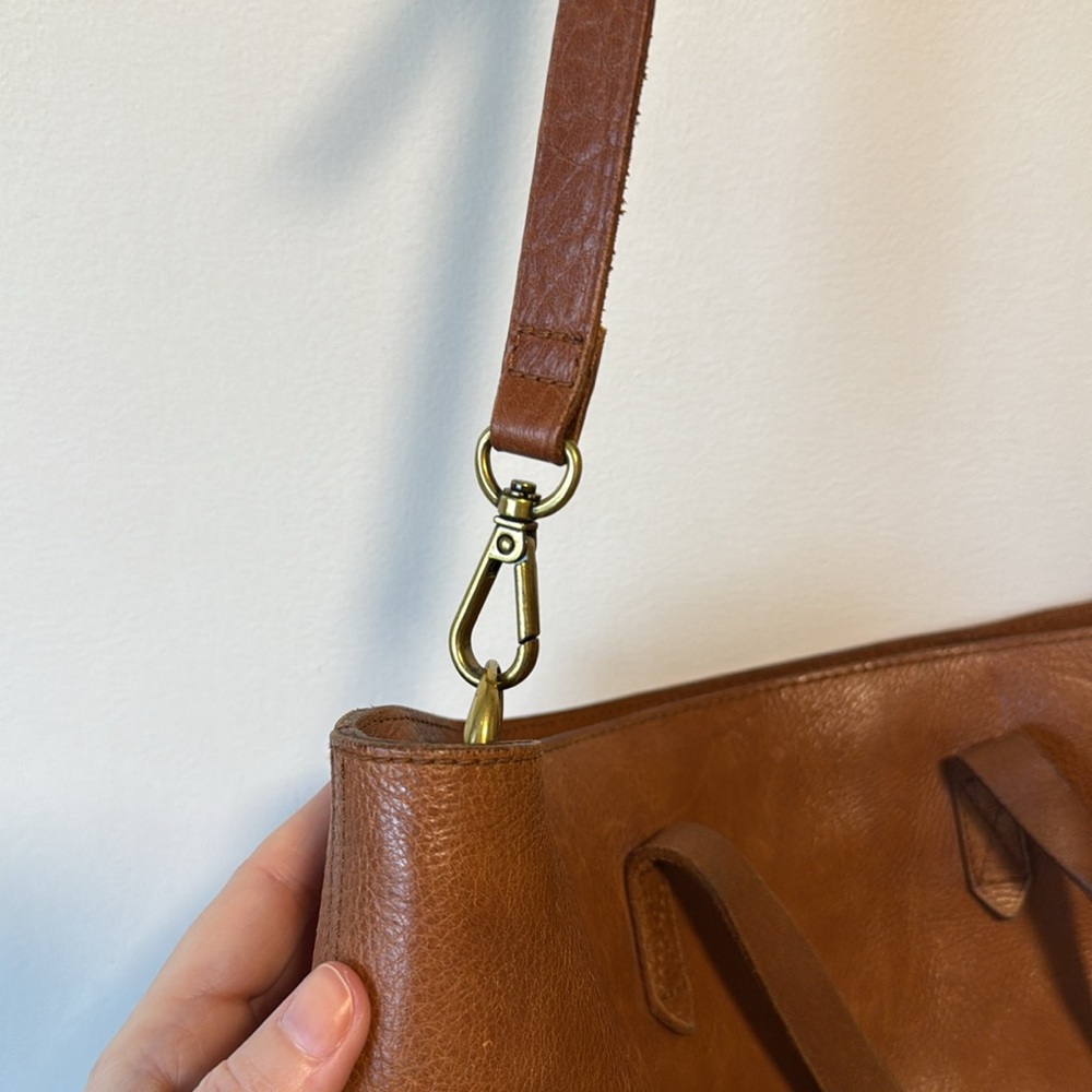 Madewell Transport Brown Leather Tote - Picture 10 of 11